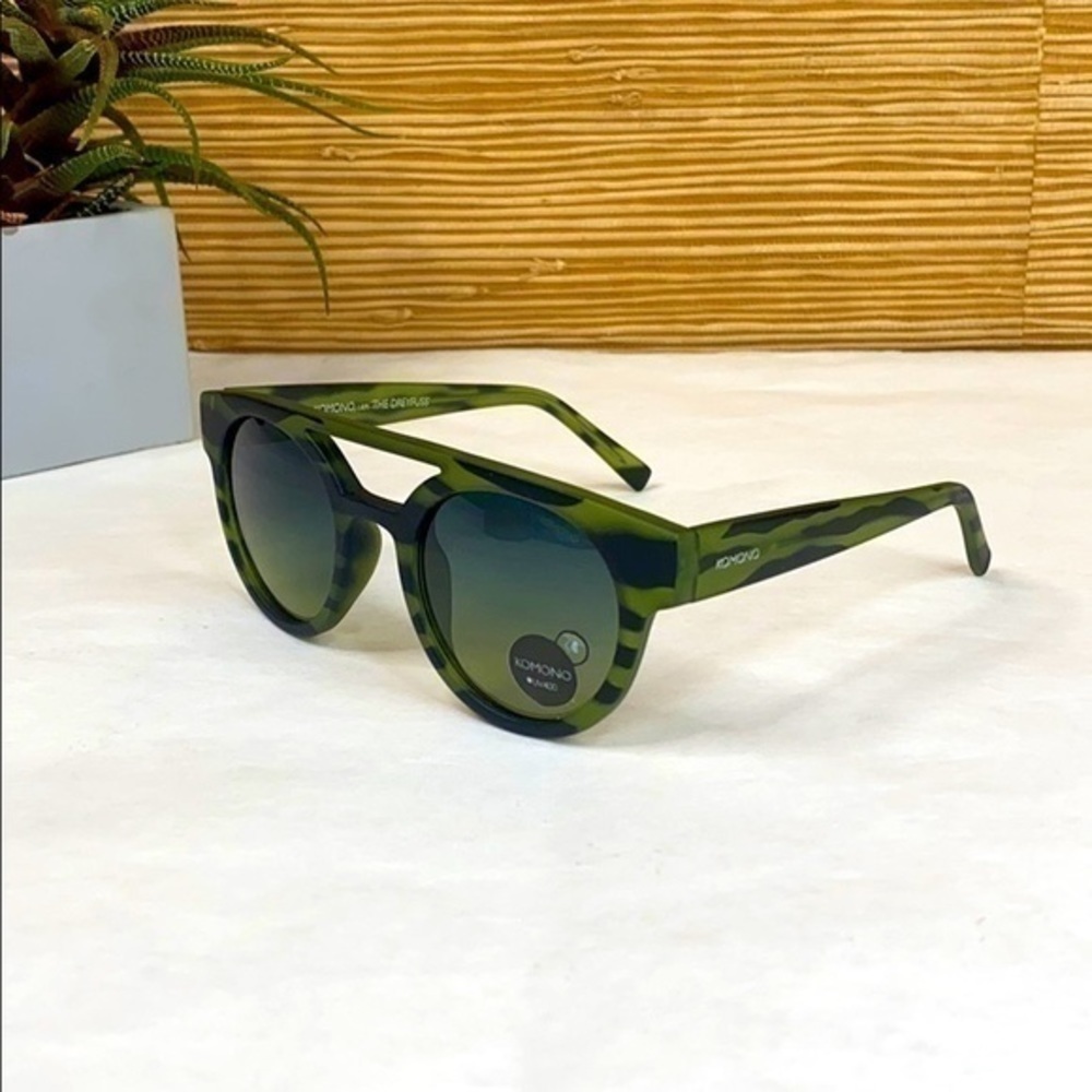 KOMONO Men’s NEW Dreyfuss Green Safari Sunglasses - Picture 11 of 16